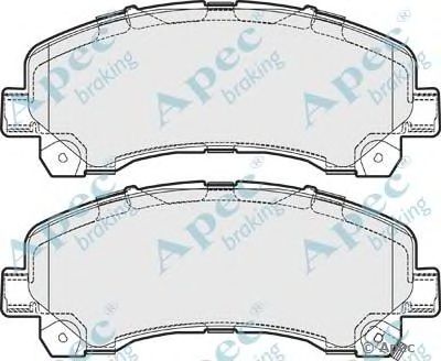 APEC BRAKING pad1736 -  Комплект тормозных колодок, дисковый тормоз